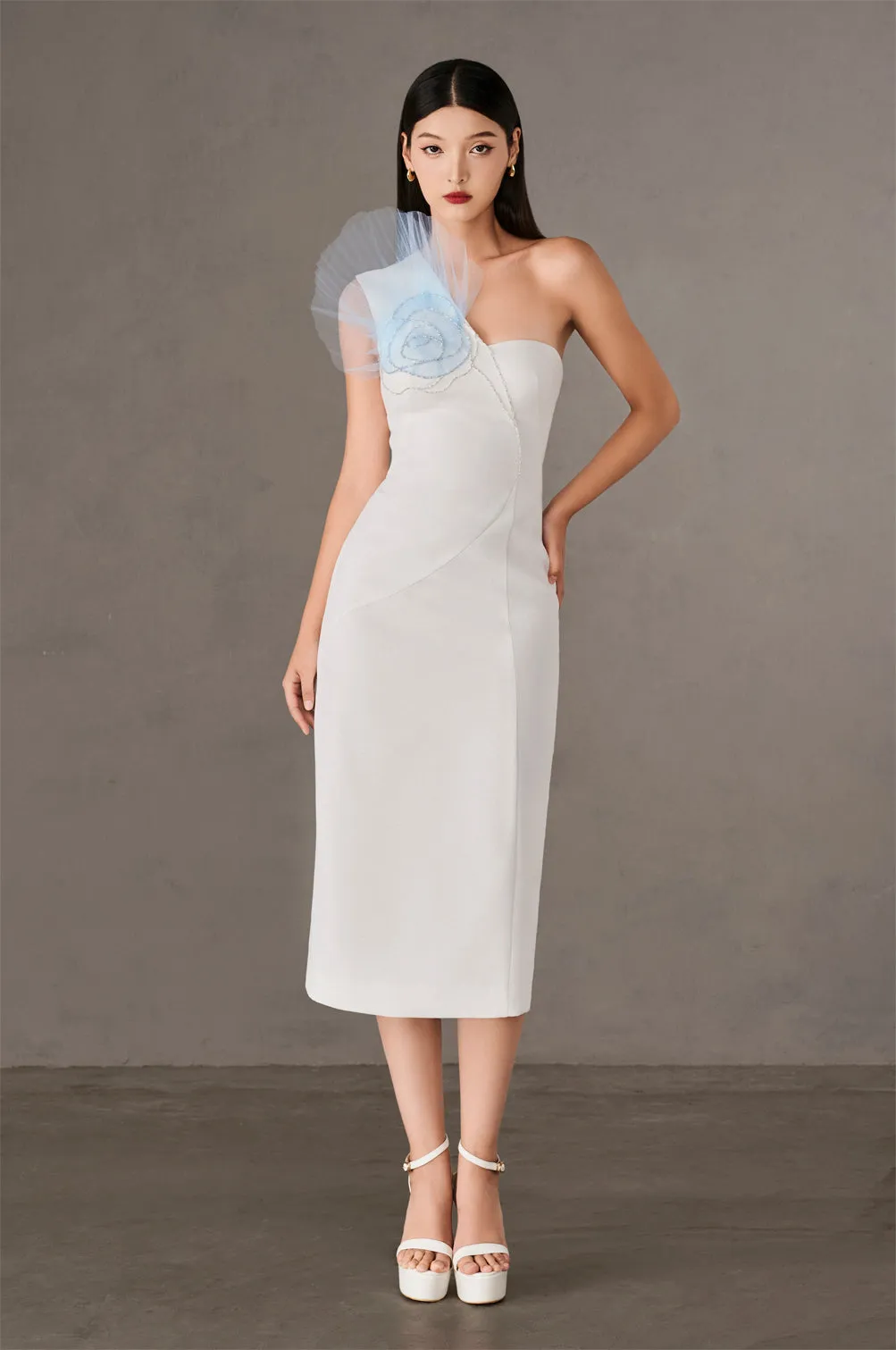 White One Shoulder Dress