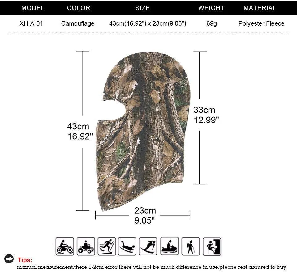 Windproof Camouflage Full Face Mask Cover Warmer Cycling