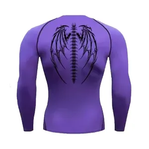 Wing Crest Purple Compression Shirt