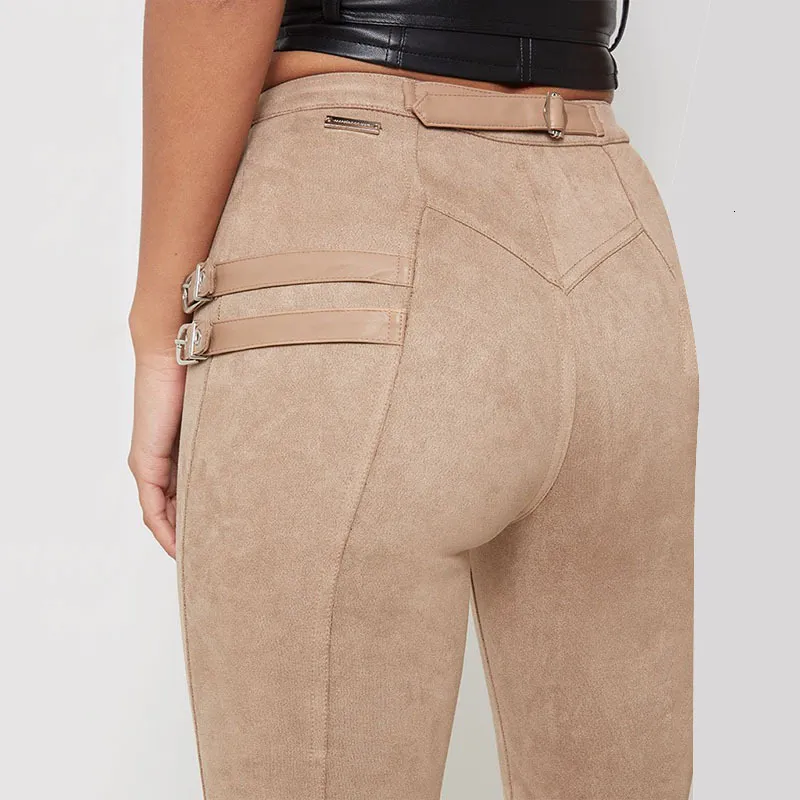 Women's Autumn Casual Polyester High-Waist Pants