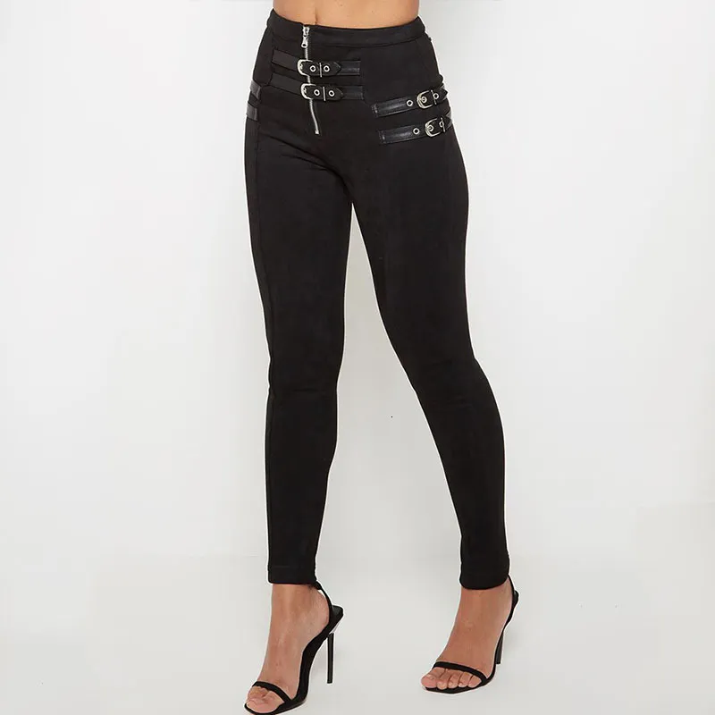 Women's Autumn Casual Polyester High-Waist Pants