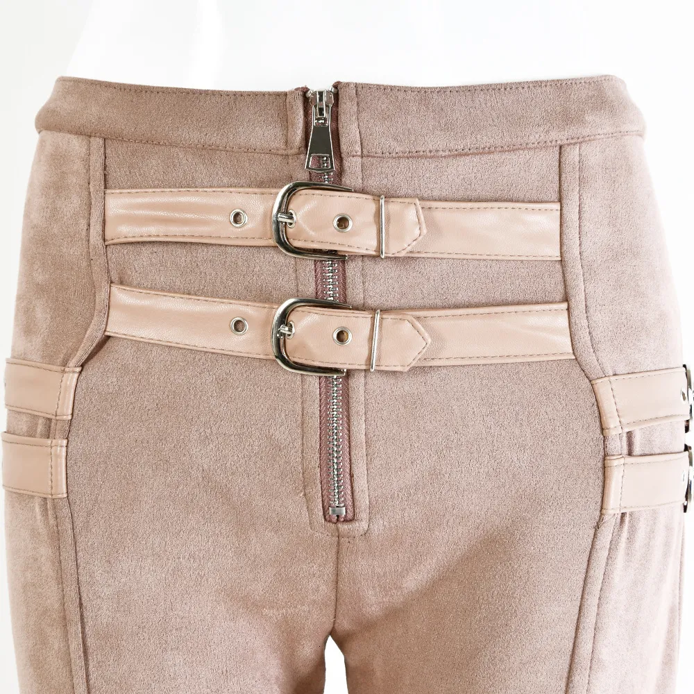 Women's Autumn Casual Polyester High-Waist Pants