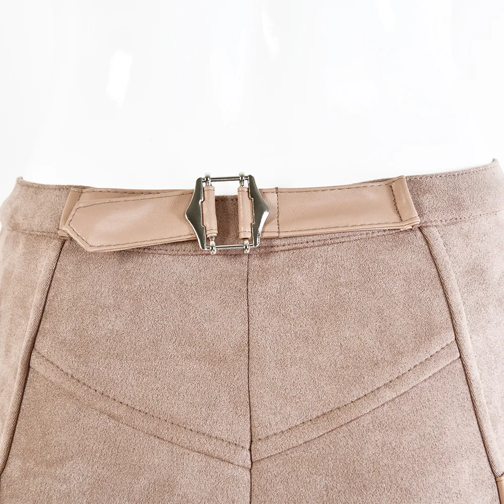 Women's Autumn Casual Polyester High-Waist Pants