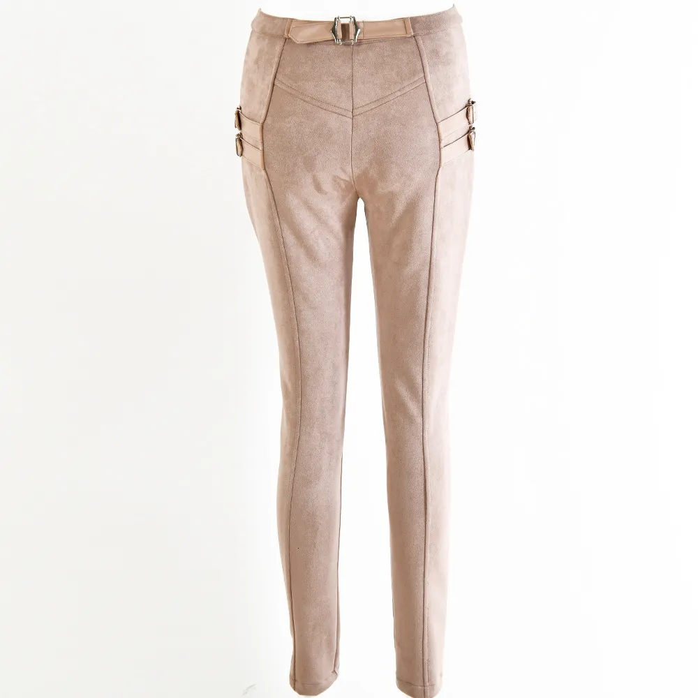 Women's Autumn Casual Polyester High-Waist Pants