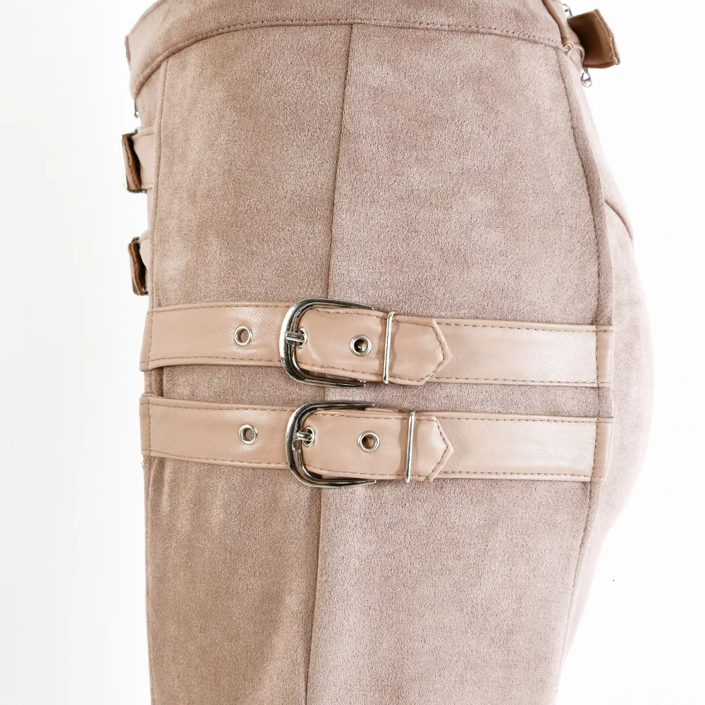 Women's Autumn Casual Polyester High-Waist Pants