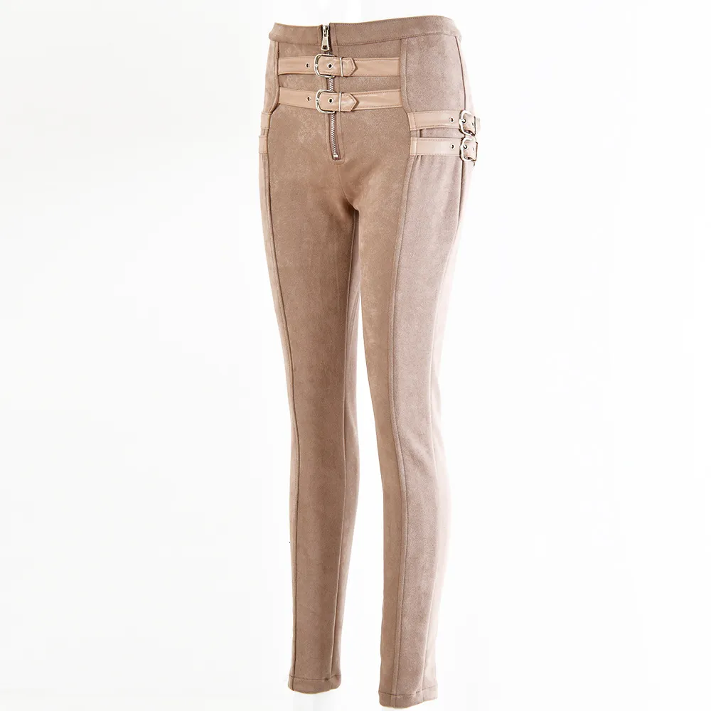 Women's Autumn Casual Polyester High-Waist Pants