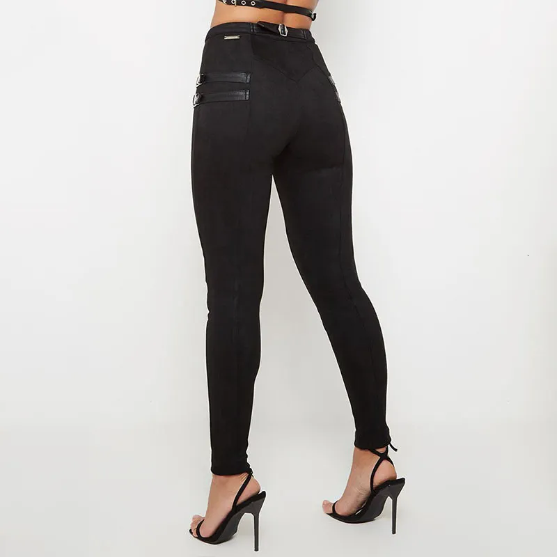 Women's Autumn Casual Polyester High-Waist Pants