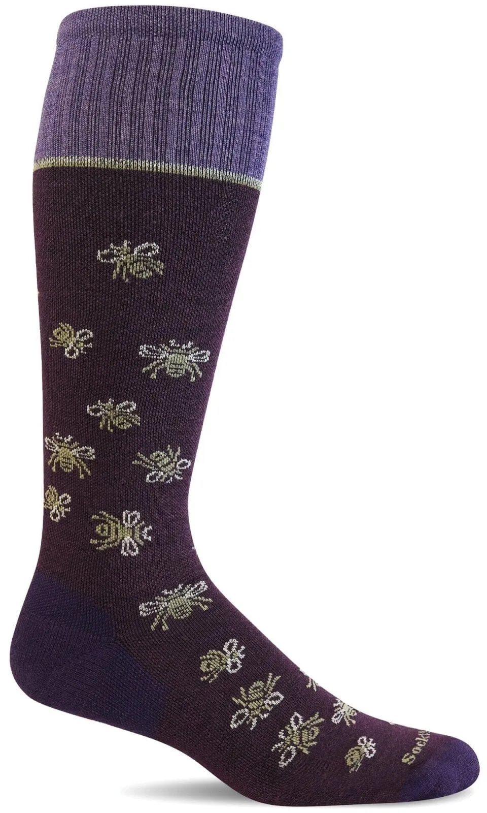 Women's Busy Bee | Moderate Graduated Compression Socks | Wide Calf Fit