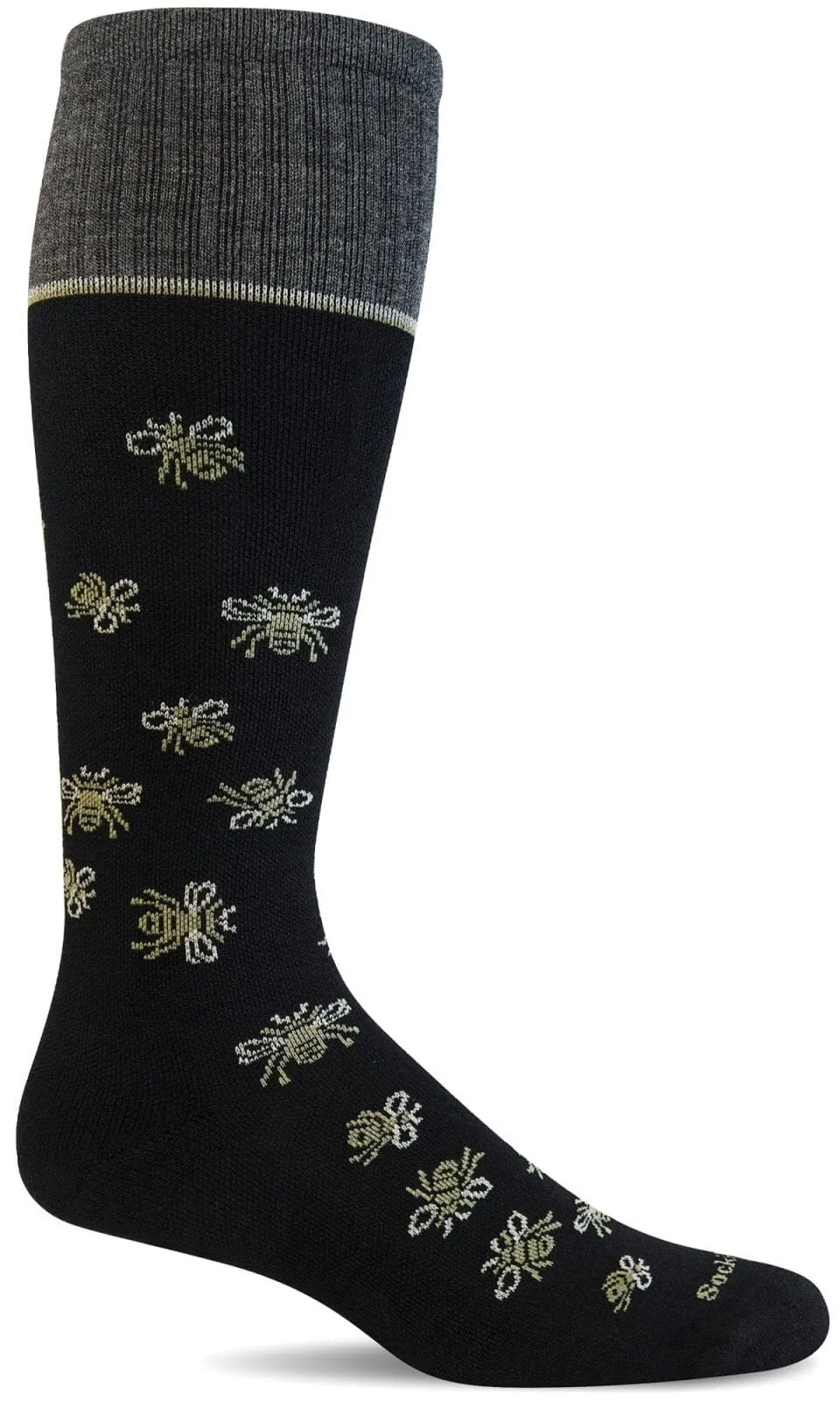 Women's Busy Bee | Moderate Graduated Compression Socks | Wide Calf Fit