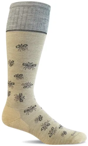 Women's Busy Bee | Moderate Graduated Compression Socks | Wide Calf Fit