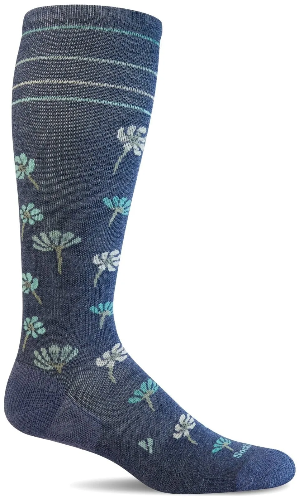 Women's Field Flower | Moderate Graduated Compression Socks