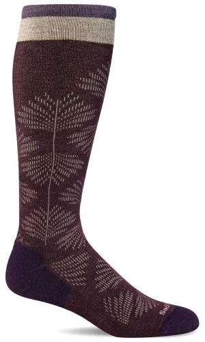 Women's Full Floral | Moderate Graduated Compression Socks | Wide Calf Fit