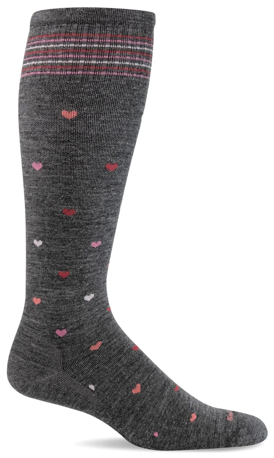 Women's Full Heart | Moderate Graduated Compression Socks | Wide Calf Fit