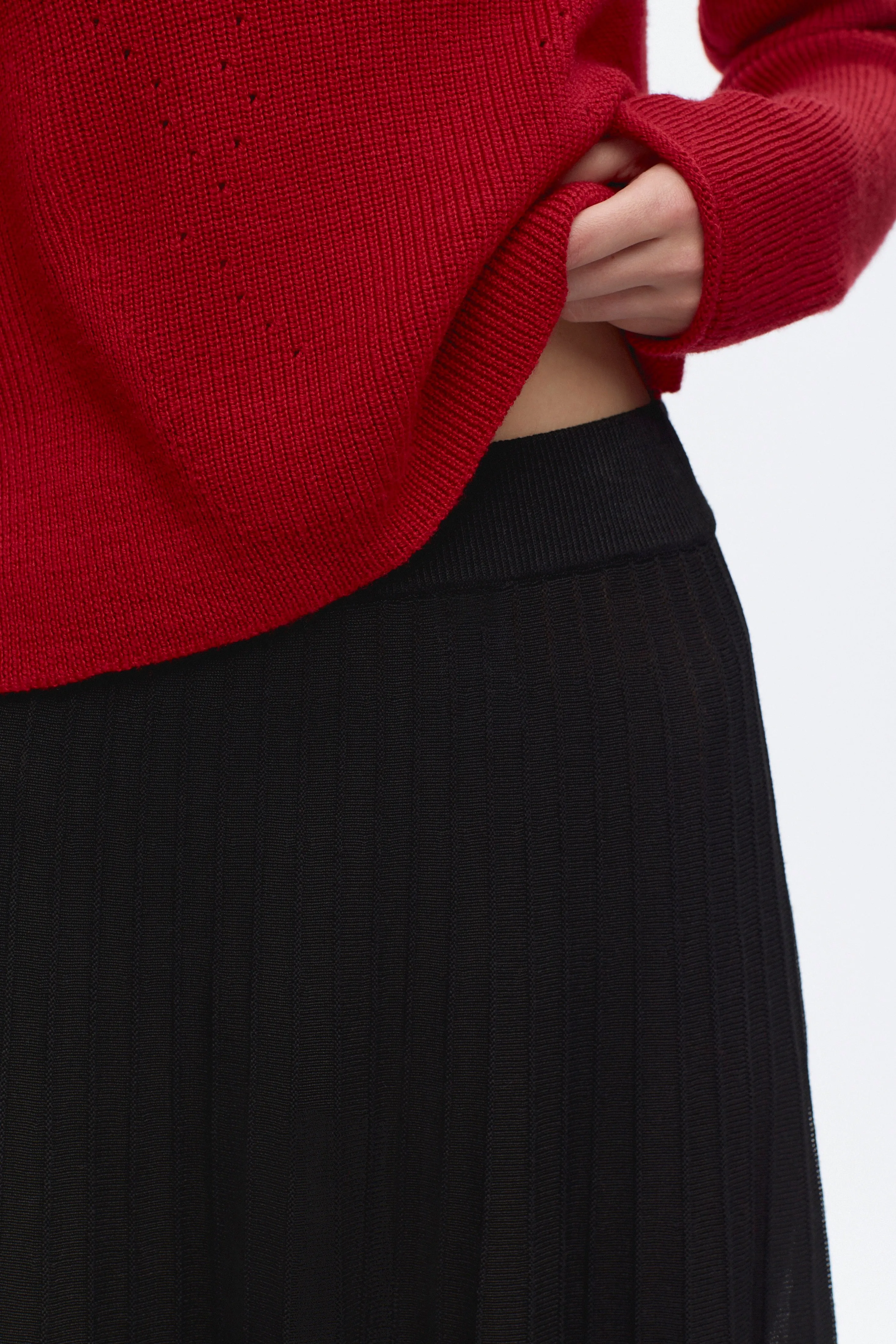 Women's Gezira Knit Skirt in Black