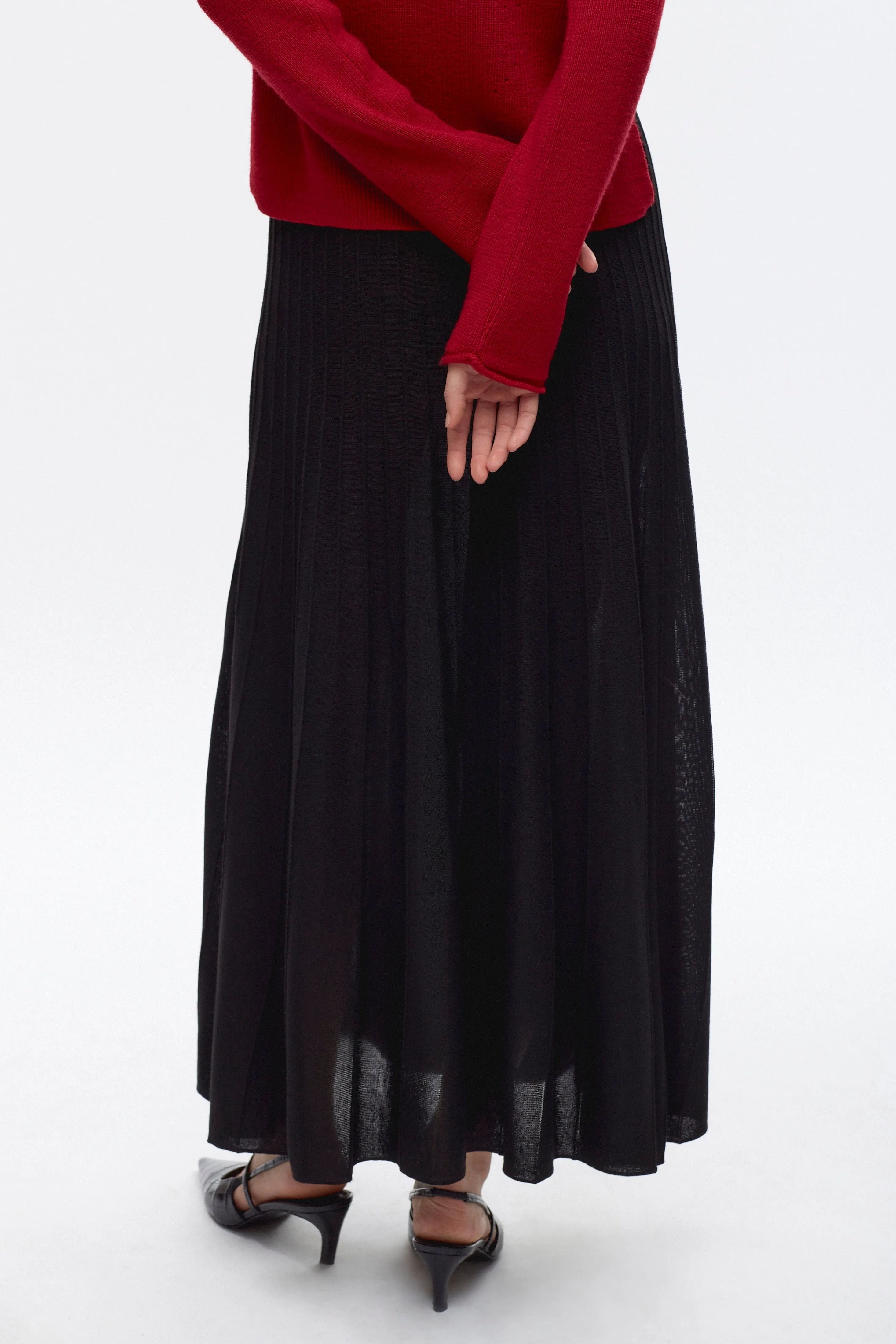 Women's Gezira Knit Skirt in Black