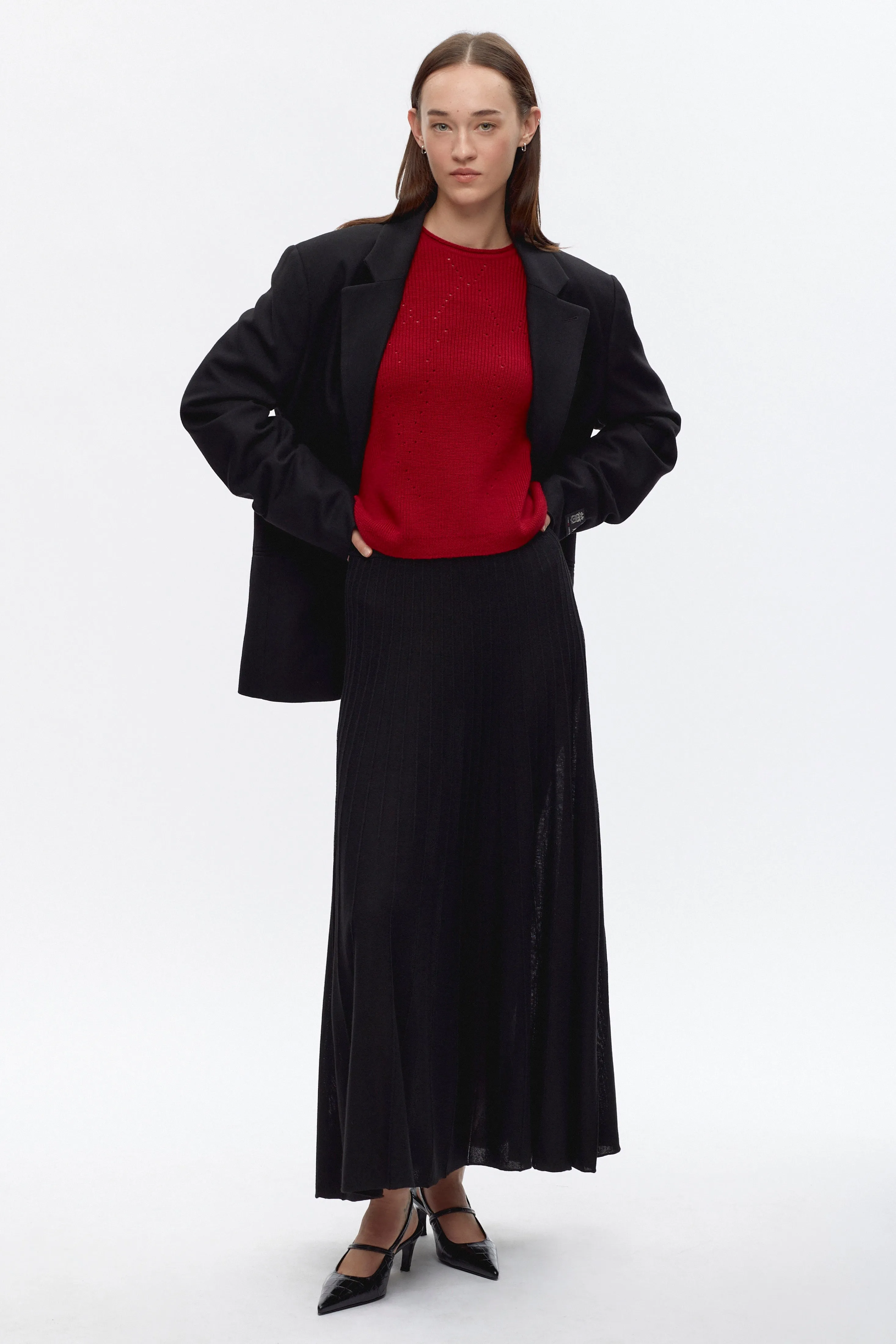Women's Gezira Knit Skirt in Black