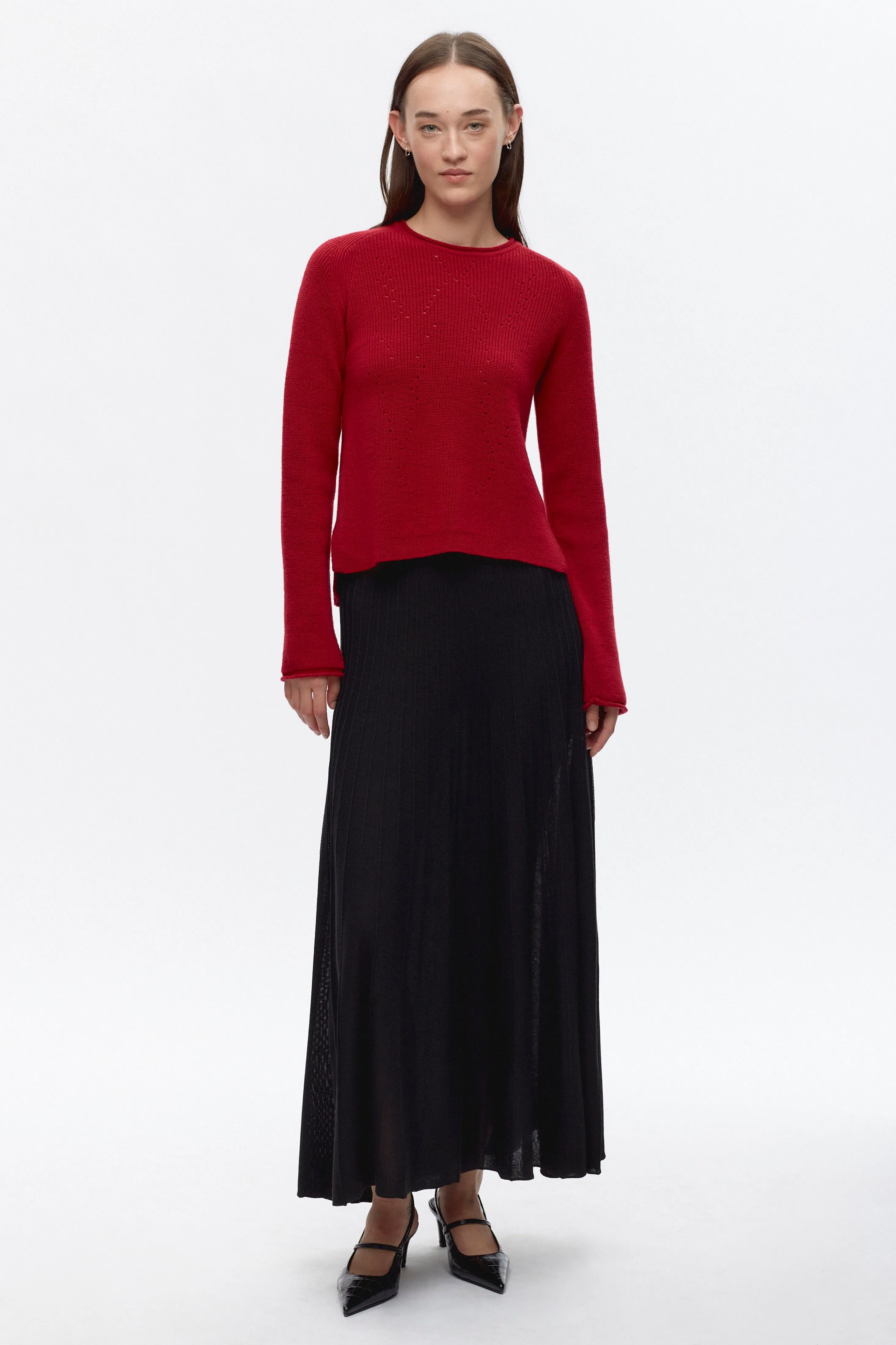 Women's Gezira Knit Skirt in Black