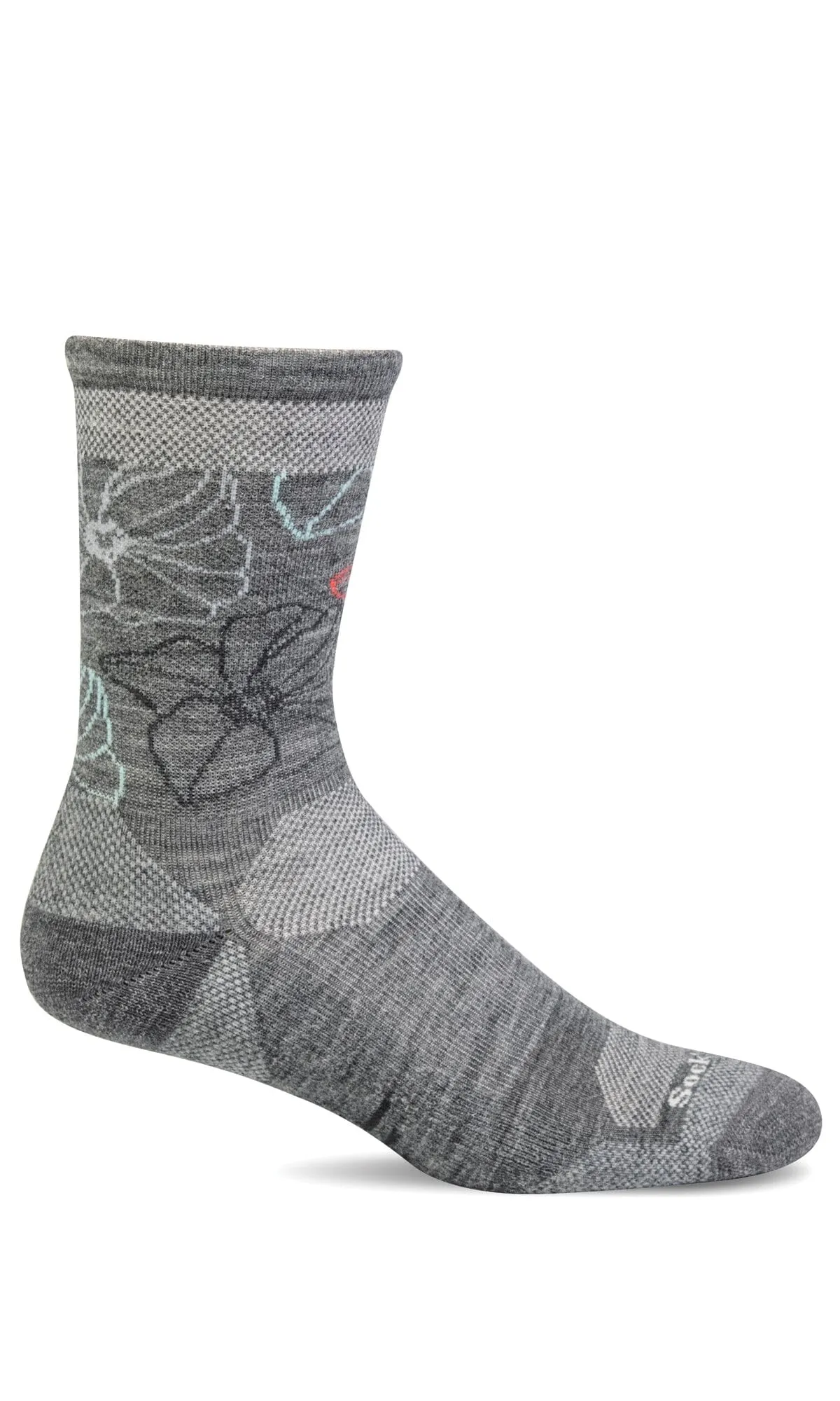 Women's Petal Power Crew | Moderate Graduated Compression Socks