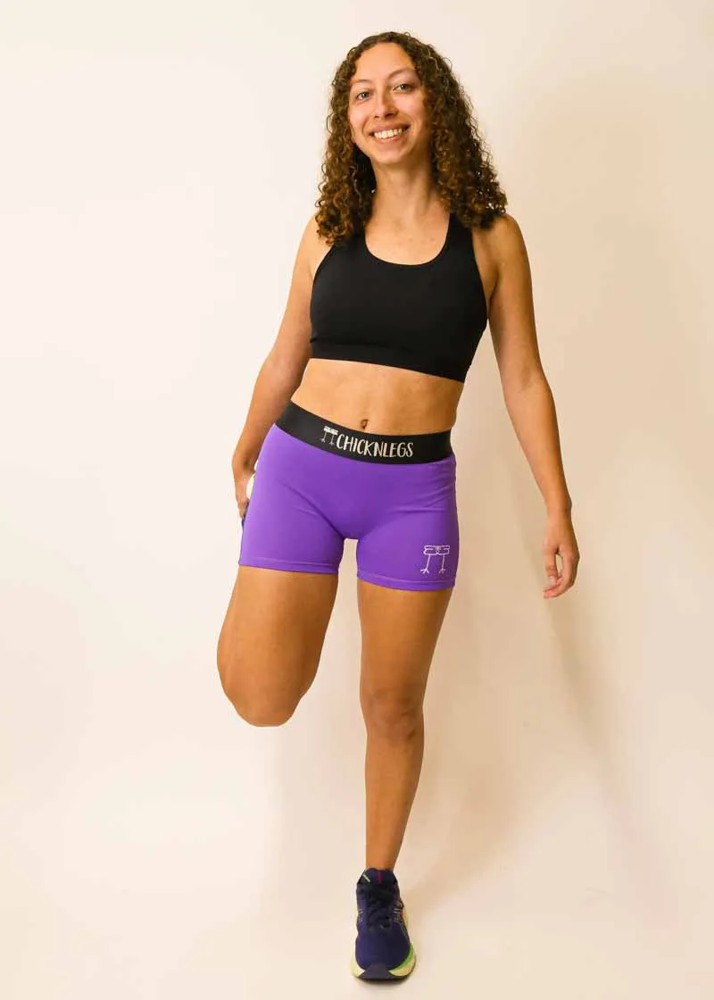 Women's Purple 3" Race Compression Shorts