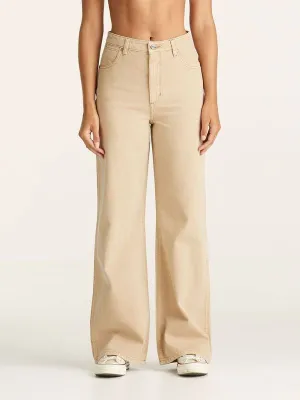 Wrangler Hi Bells Flared Jeans - Sand