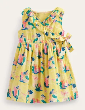 Wrap Dress-Yellow Mermaid