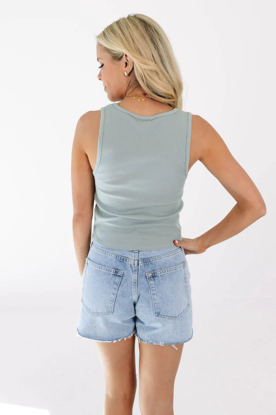 Z Supply Essy Rib Tank - Pale Jade
