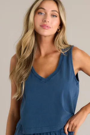 Z Supply Sloane V-Neck Midnight Blue Tank